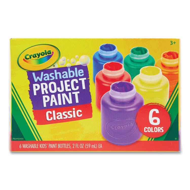 BINNEY & SMITH / CRAYOLA Washable Paint, 6 Assorted Colors, 2 oz Bottle, 6/Pack (CYO541204)