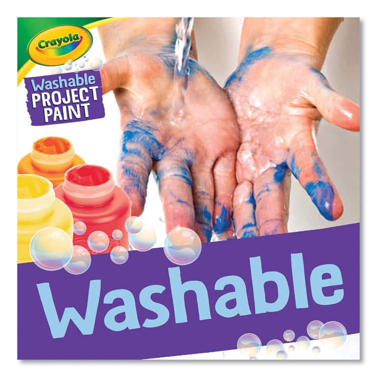 BINNEY & SMITH / CRAYOLA Washable Paint, 6 Assorted Colors, 2 oz Bottle, 6/Pack (CYO541204) thumbnail 3