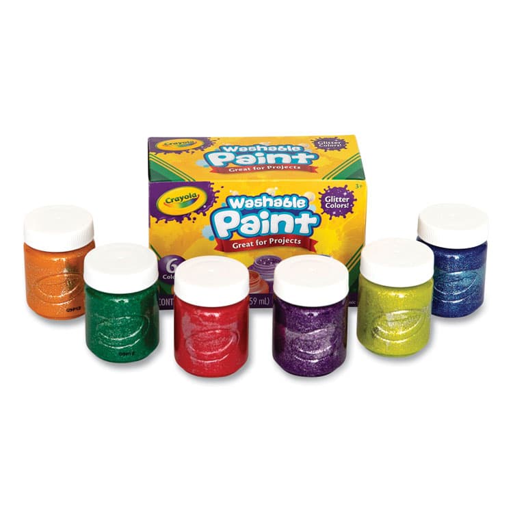 BINNEY & SMITH / CRAYOLA Washable Paint, 6 Assorted Classic Colors, 2 oz Bottle, 6/Pack (CYO542400)