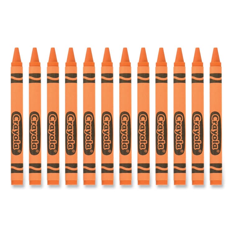 BINNEY & SMITH / CRAYOLA Bulk Crayons, Regular Size, 0.31" x 3.63", Orange, 12/Box (CYO520836036) thumbnail 2
