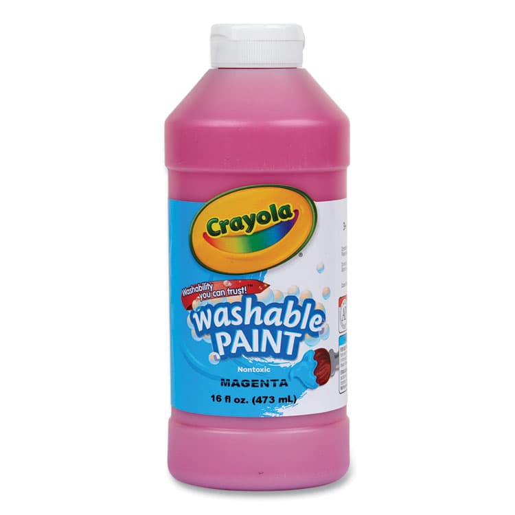 BINNEY & SMITH / CRAYOLA Washable Paint, Magenta, 16 oz Bottle (CYO542016069)