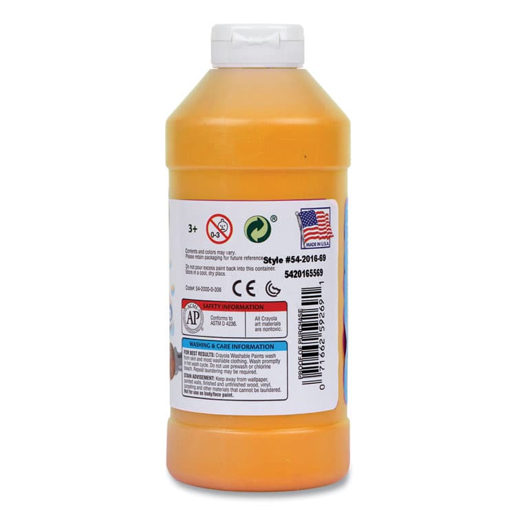 BINNEY & SMITH / CRAYOLA Artista II Washable Tempera Paint, Peach, 16 oz Bottle (CYO543115033) thumbnail 2