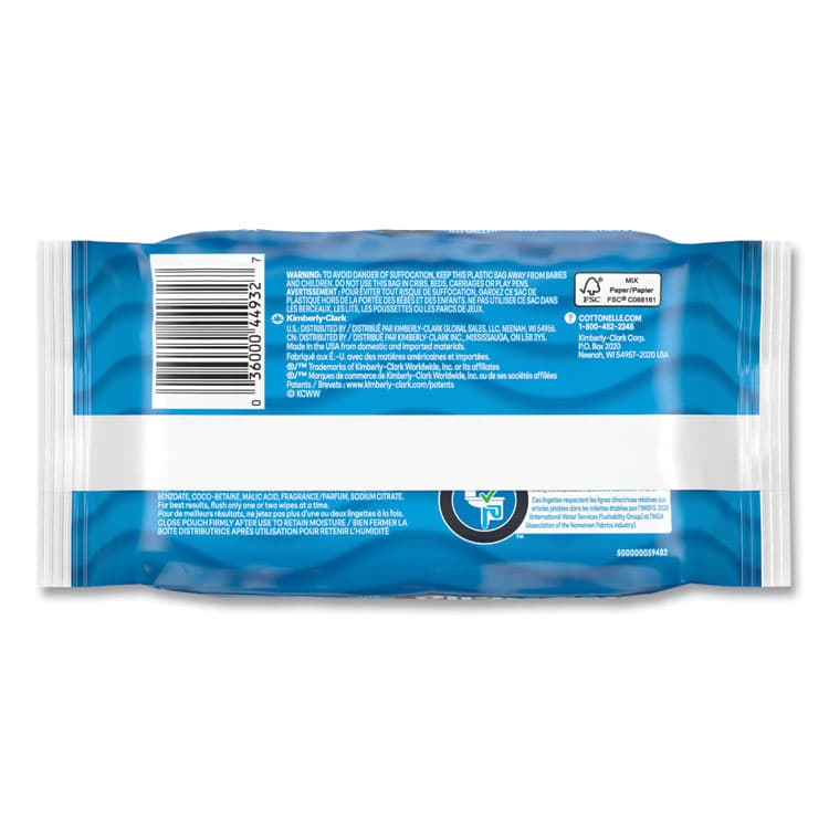 KIMBERLY CLARK Fresh Care Flushable Cleansing Cloths, 1-Ply, 3.75 x 5.5, White, 42/Pack, 12 Packs/Carton (KCM44932CT) thumbnail 4