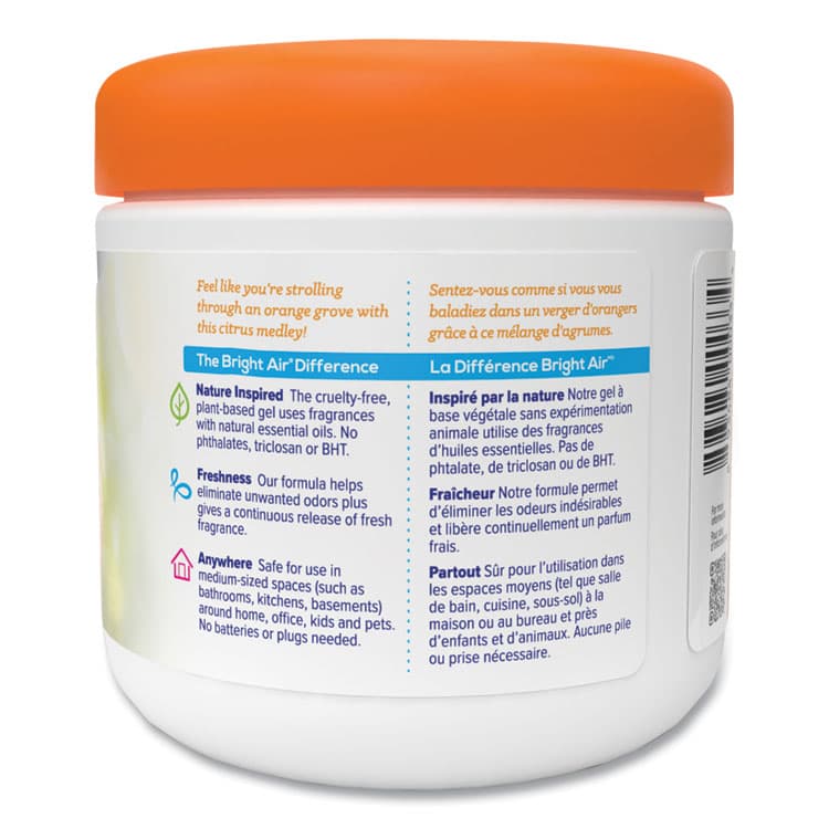 BRIGHT AIR Super Odor Eliminator, Mandarin Orange and Fresh Lemon, 14 oz Jar (BRI900013EA) thumbnail 3