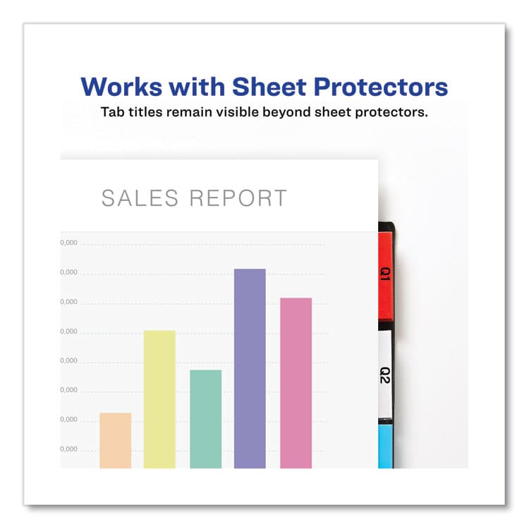 AVERY PRODUCTS CORPORATION Insertable Dividers w/Single Pockets, 5-Tab, 11.25 x 9.13, White, 1 Set (AVE11270) thumbnail 2