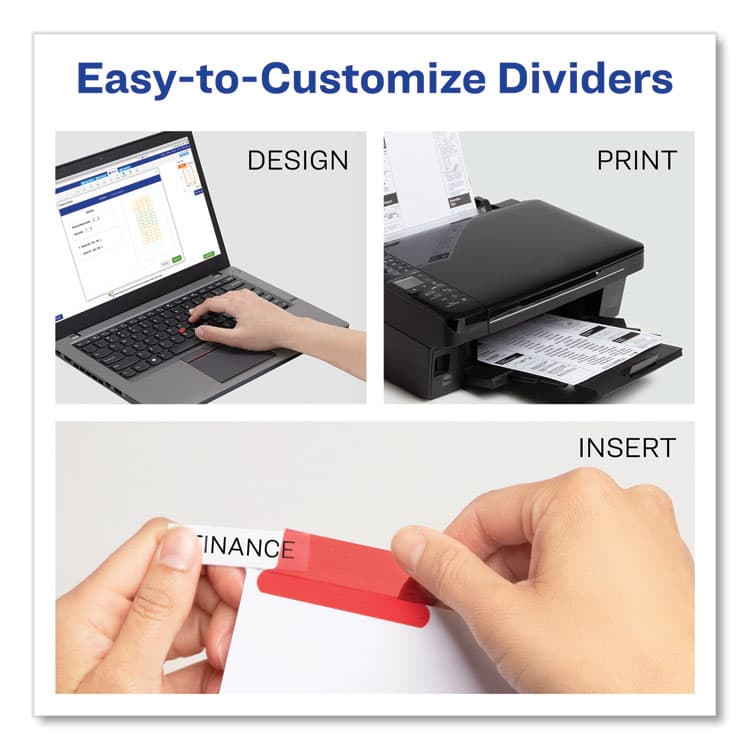 AVERY PRODUCTS CORPORATION Insertable Dividers w/Single Pockets, 5-Tab, 11.25 x 9.13, White, 1 Set (AVE11270) thumbnail 4