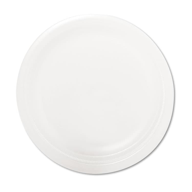 DART Quiet Classic Laminated Foam Dinnerware Plate, 9" dia, White, 125/Pack (DCC9PWQRPK)