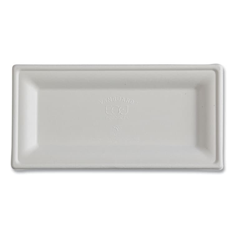 ECO-PRODUCTS,INC. Vanguard Renewable and Compostable Sugarcane Plates, 5 x 10, White, 500/Carton (ECOEPP024NFA) thumbnail 2