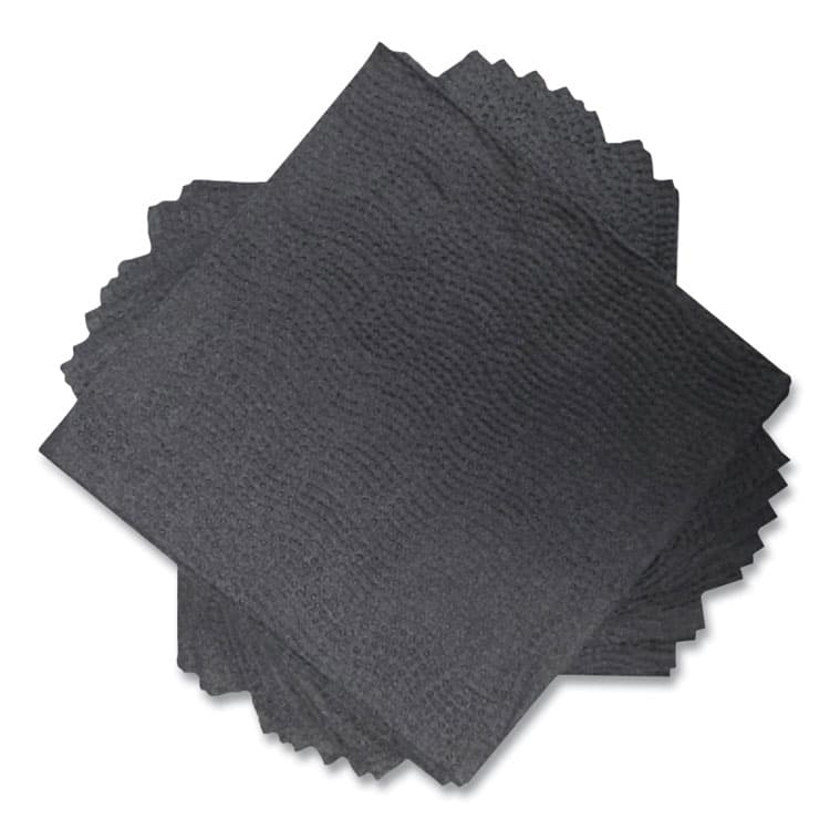 MORCON Morsoft Beverage Napkins, 2-Ply, 9 x 9.5, Black, 1,000/Carton (MORVT522)