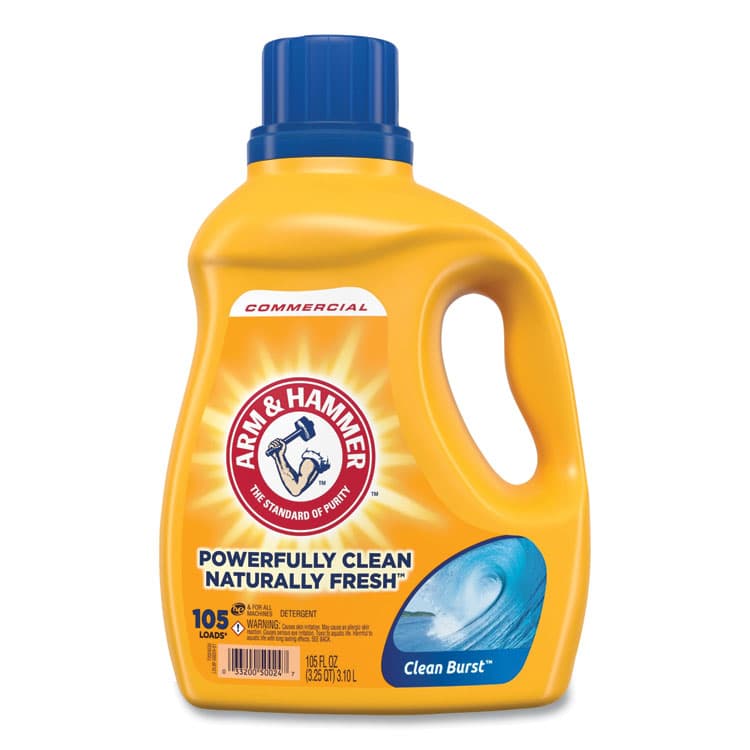 CHURCH & DWIGHT CO., Dual HE Clean-Burst Liquid Laundry Detergent, 105 oz Bottle, 4/Carton (CDC3320050024) thumbnail 2