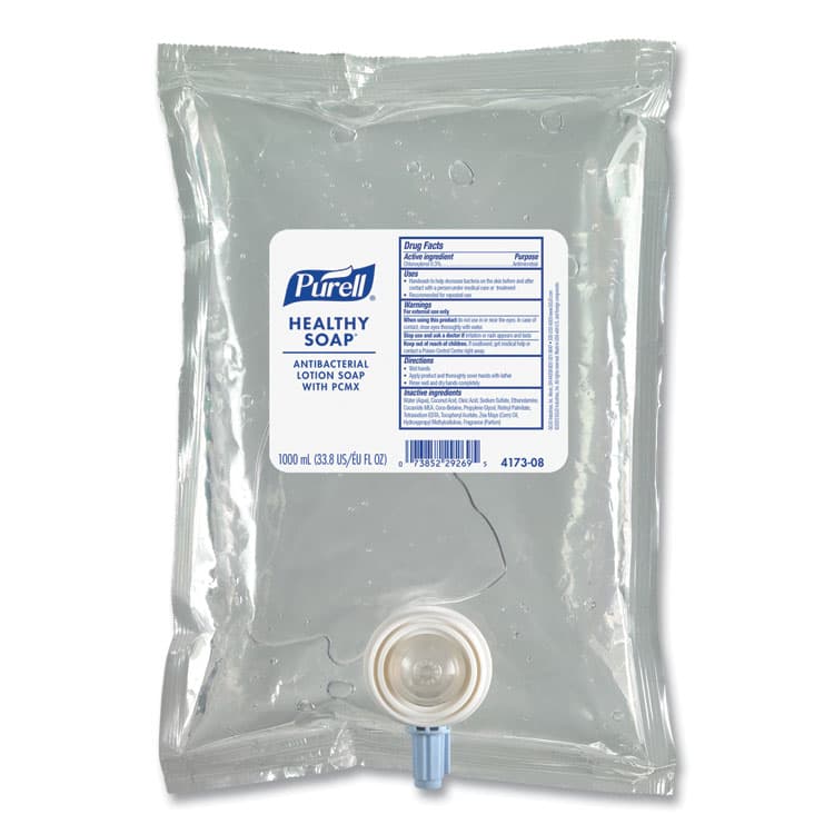 GO-JO INDUSTRIES HEALTHY SOAP Antibacterial Lotion Soap with PCMX Refill, Citrus Scent, 1,000 mL, 8/Carton (GOJ417308CT) thumbnail 2