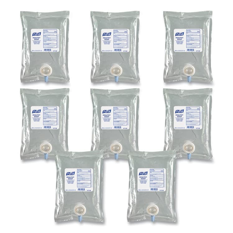 GO-JO INDUSTRIES HEALTHY SOAP Antibacterial Lotion Soap with PCMX Refill, Citrus Scent, 1,000 mL, 8/Carton (GOJ417308CT)