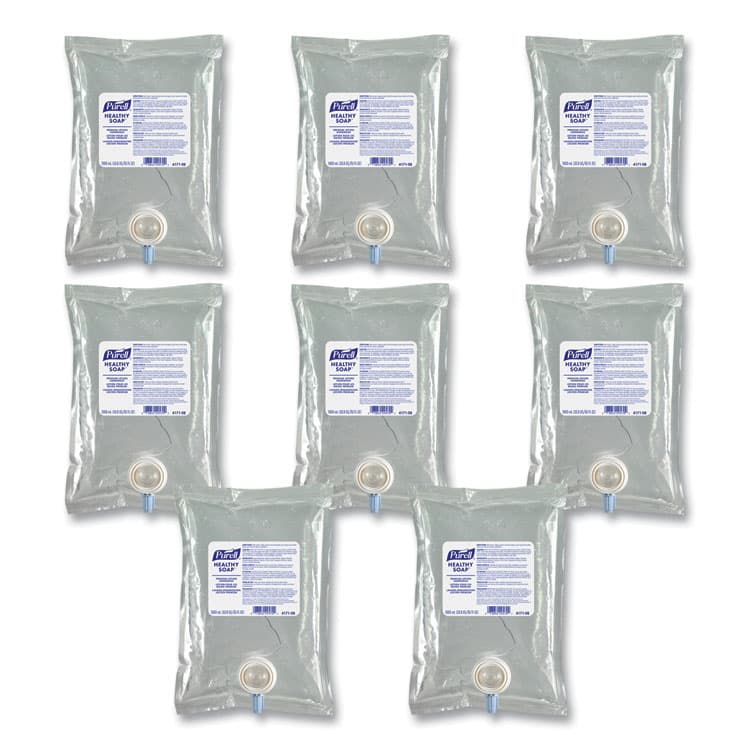 GO-JO INDUSTRIES HEALTHY SOAP Premium Lotion Handwash Refill, Waterfall Scent, 1,000 mL, 8/Carton (GOJ417108CT)