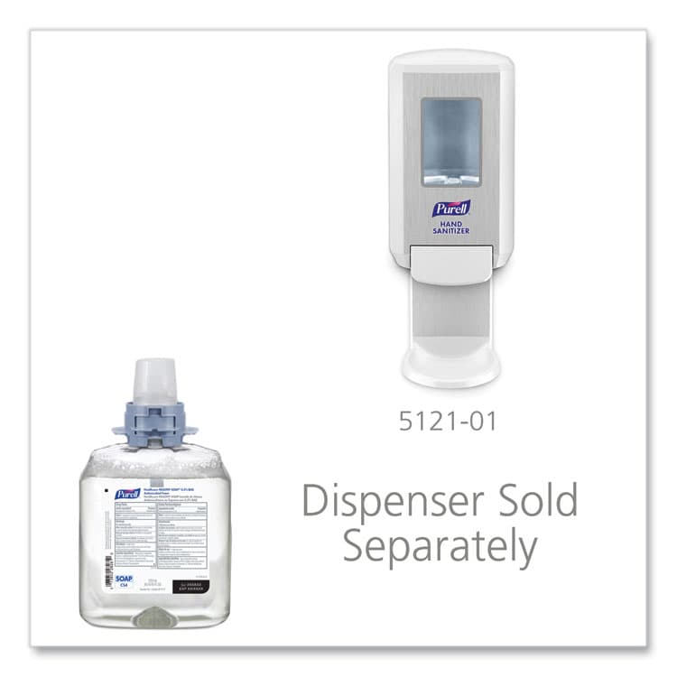 GO-JO INDUSTRIES HEALTHY SOAP 0.5 BAK Antimicrobial Foam Refill, For CS4 Dispensers, Light Floral Scent, 1,250 mL, 4/Carton (GOJ511704CT) thumbnail 3