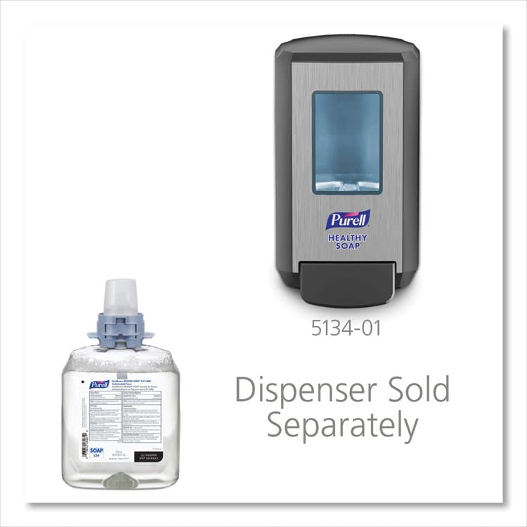 GO-JO INDUSTRIES HEALTHY SOAP 0.5 BAK Antimicrobial Foam Refill, For CS4 Dispensers, Light Floral Scent, 1,250 mL, 4/Carton (GOJ511704CT) thumbnail 4