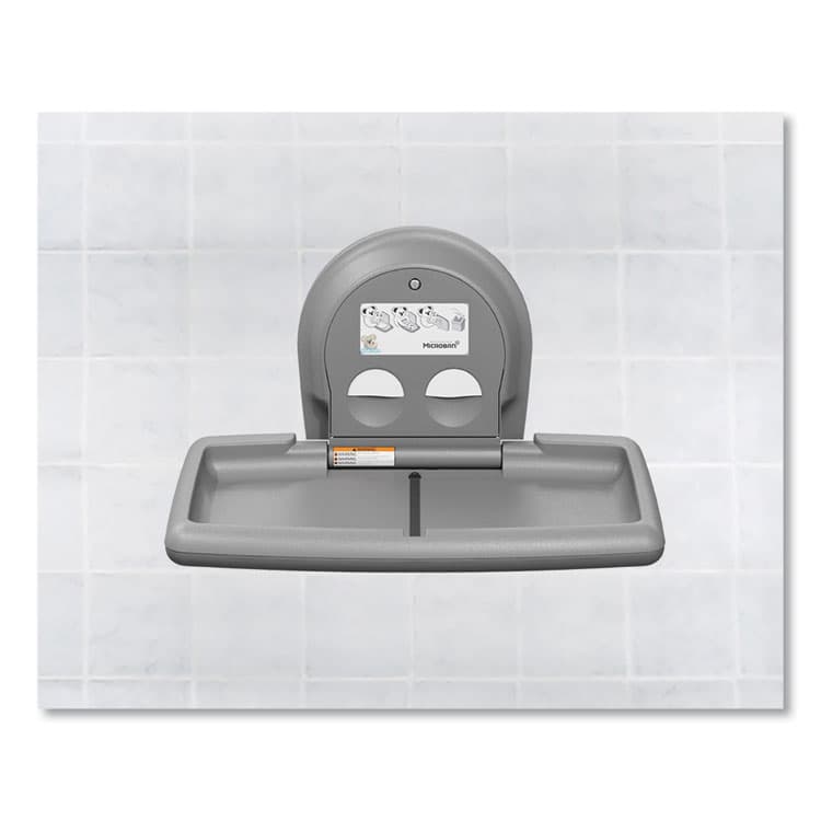 BOBRICK WASHROOM Baby Changing Station, Wall Horizontal Mount, 36.5 x 21.25, Gray (KKPKB30001)