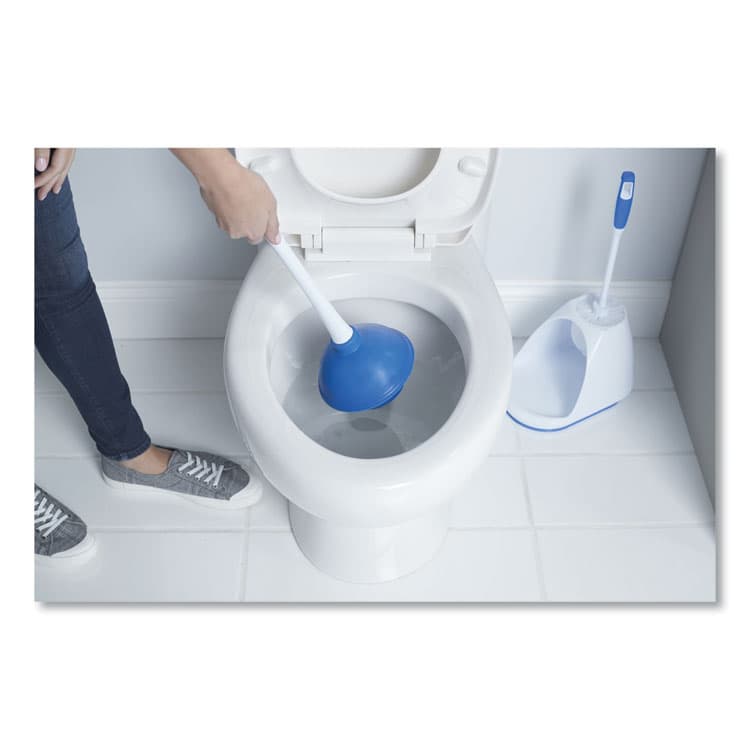 BUTLER HOME PRODUCTS Turbo Plunger and Bowl Brush Set, 12.5" Plastic Handle, 6" dia, White (BUT440436) thumbnail 3