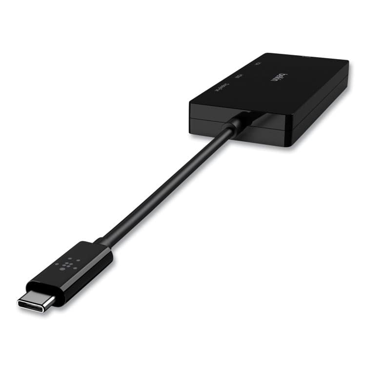 BELKIN COMPONENTS USB-C Video Adapter, DisplayPort/DVI/HDMI/USB-C/VGA, 4.33" Black (BLKAVC003BKBL)