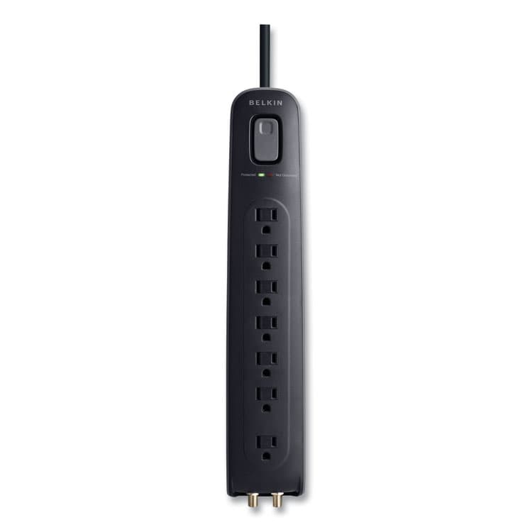 BELKIN COMPONENTS Ultimate Surge Protector, 7 AC Outlets, 4 ft Cord, 2,000 J, Black (BLKBV10703004BK) thumbnail 2