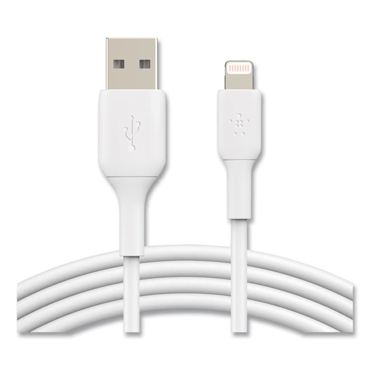 BELKIN COMPONENTS BOOST CHARGE Apple Lightning to USB-A ChargeSync Cable, 9.8 ft, White (BLKCAA001BT3MWH)
