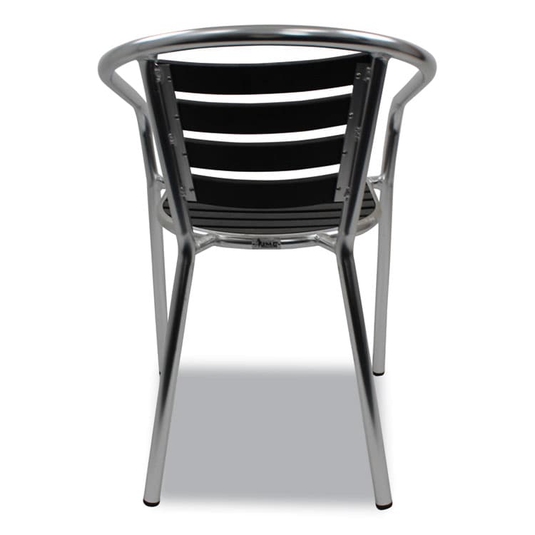 JMC FURNITURE Pinzon Series Chairs, Support Up to 300 lb, 18" Seat Height, Black/Silver Seat, Black/Silver Back, Silver Base (JMCPINACBLK) thumbnail 2