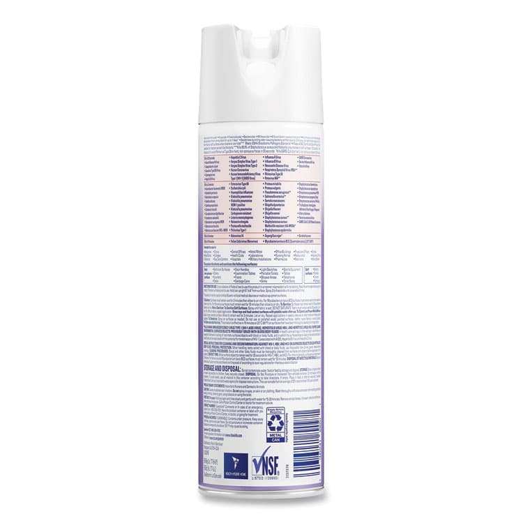 RECKITT BENCKISER Disinfectant Spray, Lavender, 19 oz Aerosol Spray, 12/Carton (RAC89097CT) thumbnail 3