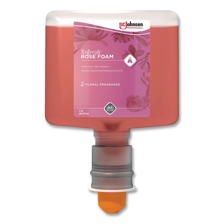 SC JOHNSON Refresh Foaming Hand Soap Refill, Rose Scent, 1.2 L, 3/Carton (SJNRFW120TF)