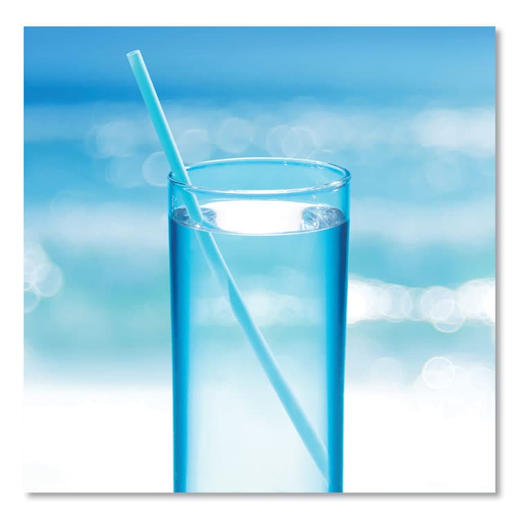 WINCUP CORPORATION Marine Biodegradable Straws, 7.75", Ocean Blue, 6,000/Carton (CAR511204) thumbnail 3