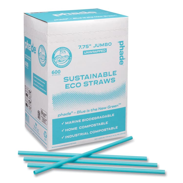 WINCUP CORPORATION Marine Biodegradable Straws, 7.75", Ocean Blue, 6,000/Carton (CAR511203) thumbnail 4