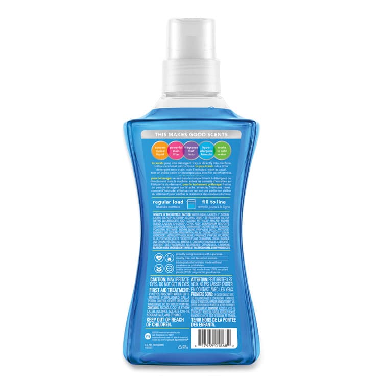 METHOD PRODUCTS . Laundry Detergent, Fresh Air Scent, 53.5 oz Bottle, 4/Carton (MTH318025) thumbnail 2
