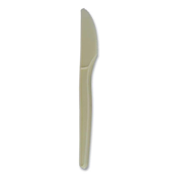ECO-PRODUCTS,INC. EcoSense Renewable Plant Starch Cutlery, Knife, Plastic, Cream, 50/Pack (WNAEPS001PK)