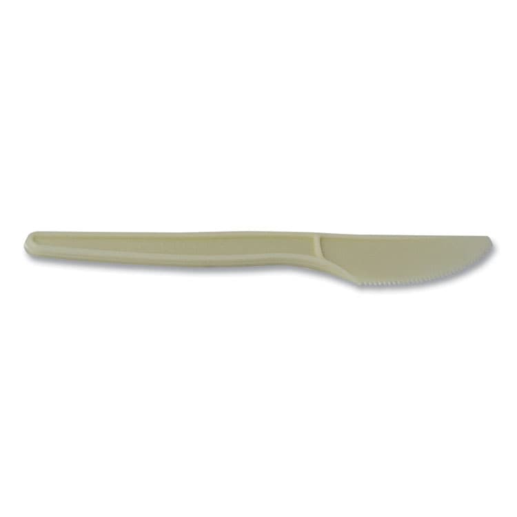 ECO-PRODUCTS,INC. EcoSense Renewable Plant Starch Cutlery, Knife, Plastic, Cream, 50/Pack (WNAEPS001PK) thumbnail 2