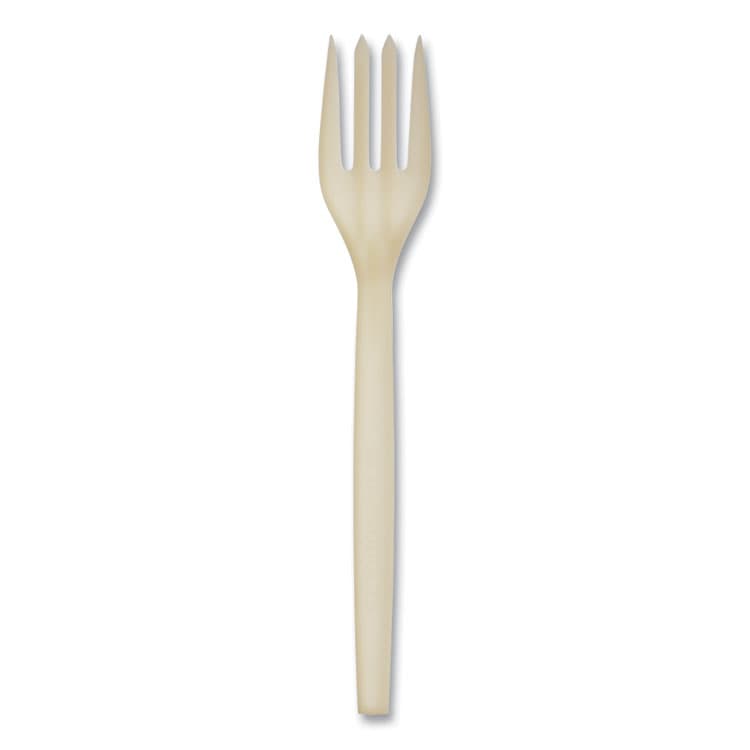 ECO-PRODUCTS,INC. EcoSense Renewable Plant Starch Cutlery, Fork, Plastic, Cream, 50/Pack (WNAEPS002PK)