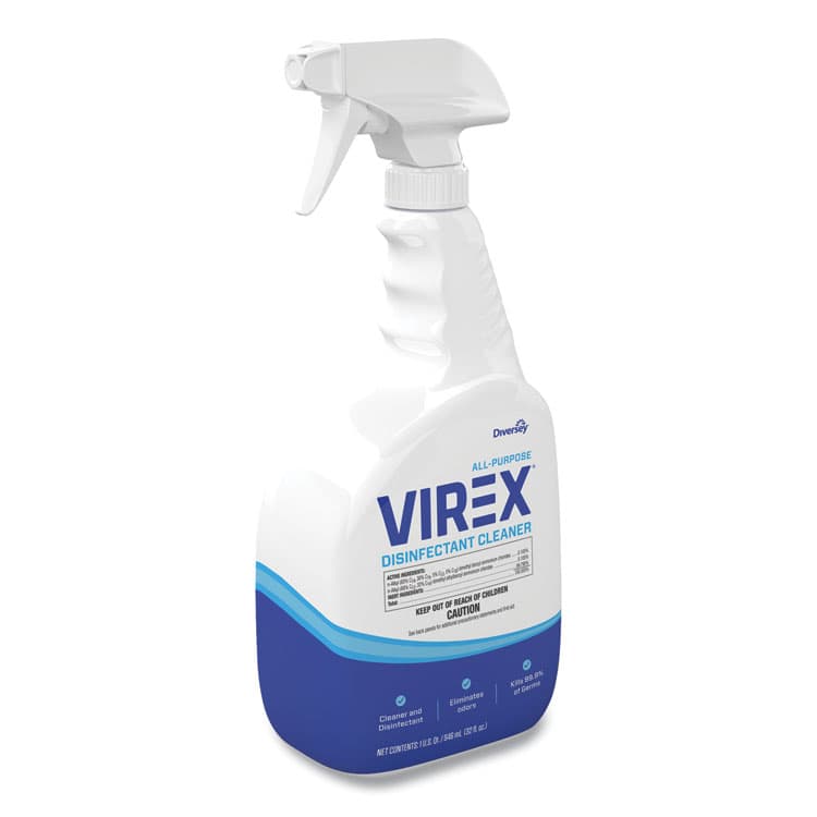 DIVERSEY Virex All-Purpose Disinfectant Cleaner, Citrus Scent, 32 oz Spray Bottle, 8/Carton (DVOCBD540533) thumbnail 2