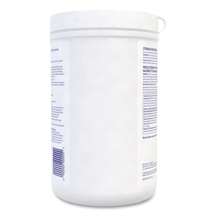 DIVERSEY Avert Sporicidal Disinfectant Cleaner Wipes, 6 x 7, Chlorine Scent, 160/Canister, 12/Carton (DVO100895790) thumbnail 4