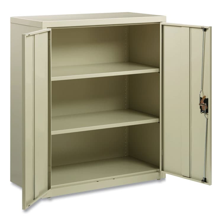 ALERA Economy Assembled Storage Cabinets, 3 Shelves, 36" x 18" x 42", Putty (ALEHCM4218PY) thumbnail 2