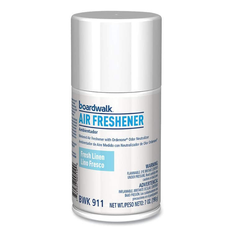 BOARDWALK Metered Air Freshener Refill, Fresh Linen Scent, 7 oz Aerosol Spray, 12/Carton (BWK911) thumbnail 4
