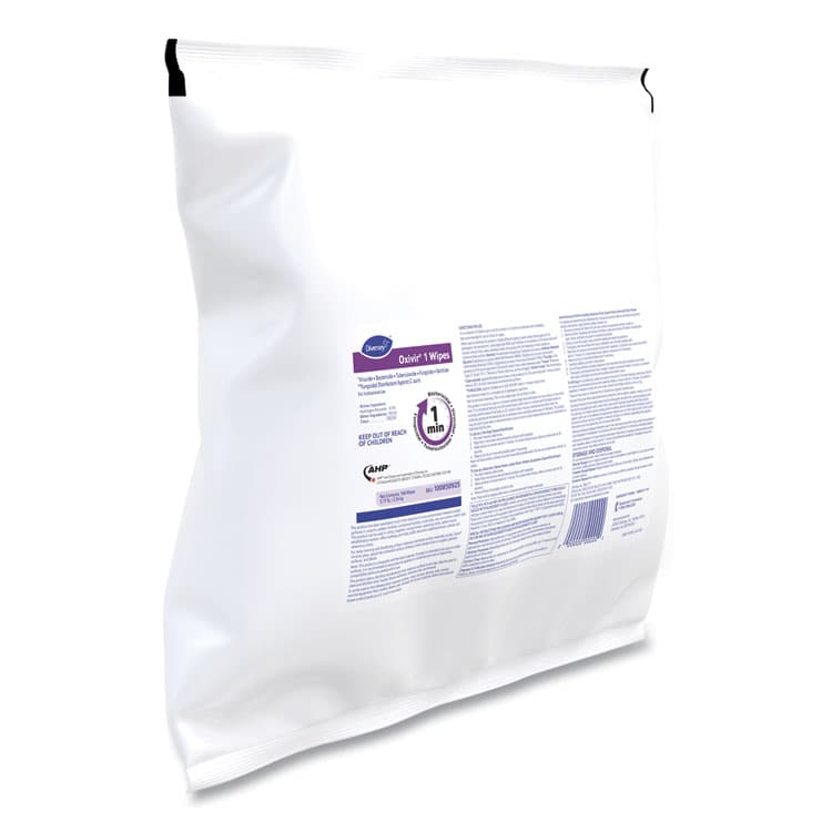 DIVERSEY Oxivir 1 Wipes, 1-Ply, 11 x 12, Cherry Almond Scent, 160/Refill Pack, 4 Packs/Carton (DVO100850925) thumbnail 2