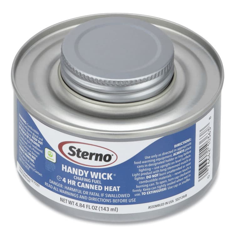 STERNO GROUP Handy Wick Chafing Fuel, Methanol, 4 Hour Burn, 4.84 oz Can, 24/Carton (STE10364)