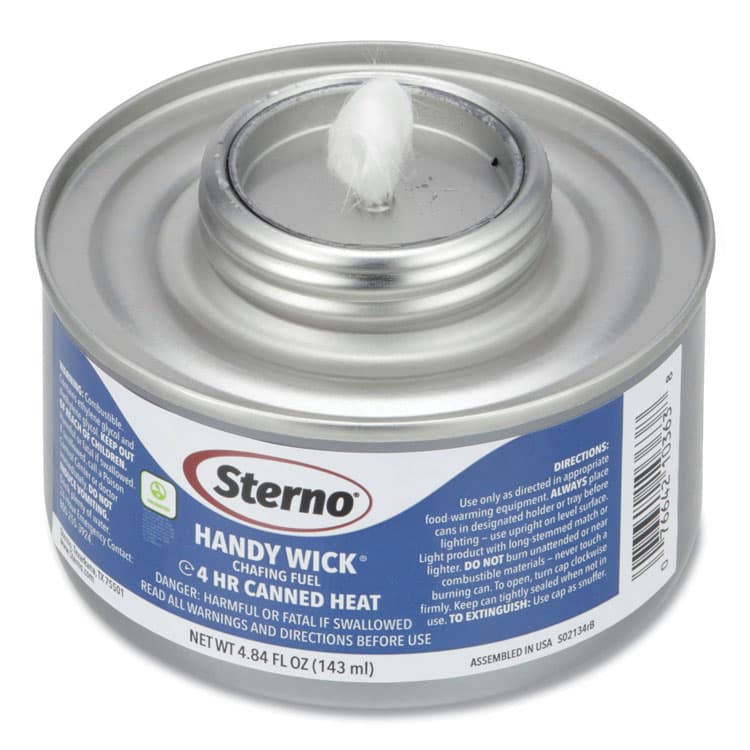 STERNO GROUP Handy Wick Chafing Fuel, Methanol, 4 Hour Burn, 4.84 oz Can, 24/Carton (STE10364) thumbnail 3