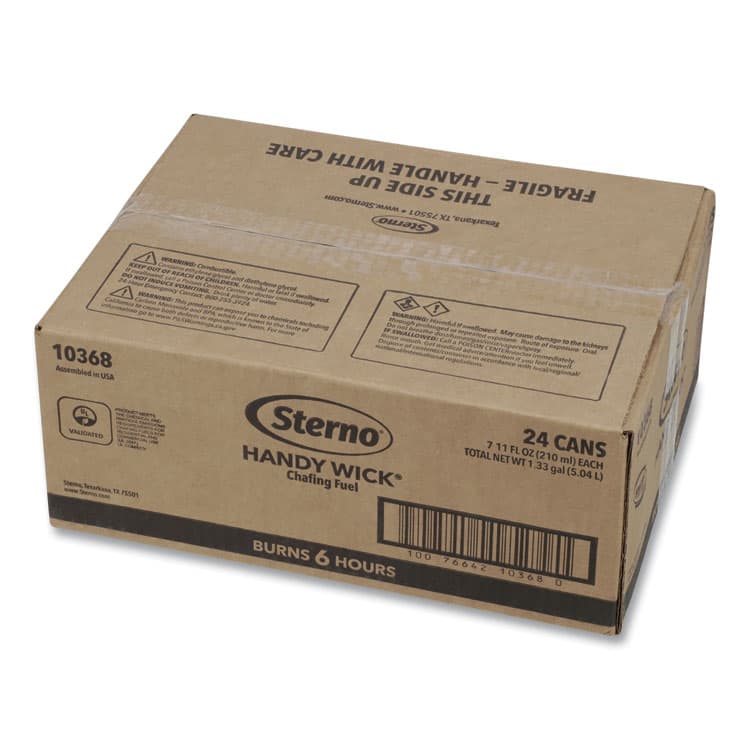 STERNO GROUP Handy Wick Chafing Fuel, Methanol, 6 Hour Burn, 7.11 oz Can, 24/Carton (STE10368) thumbnail 4