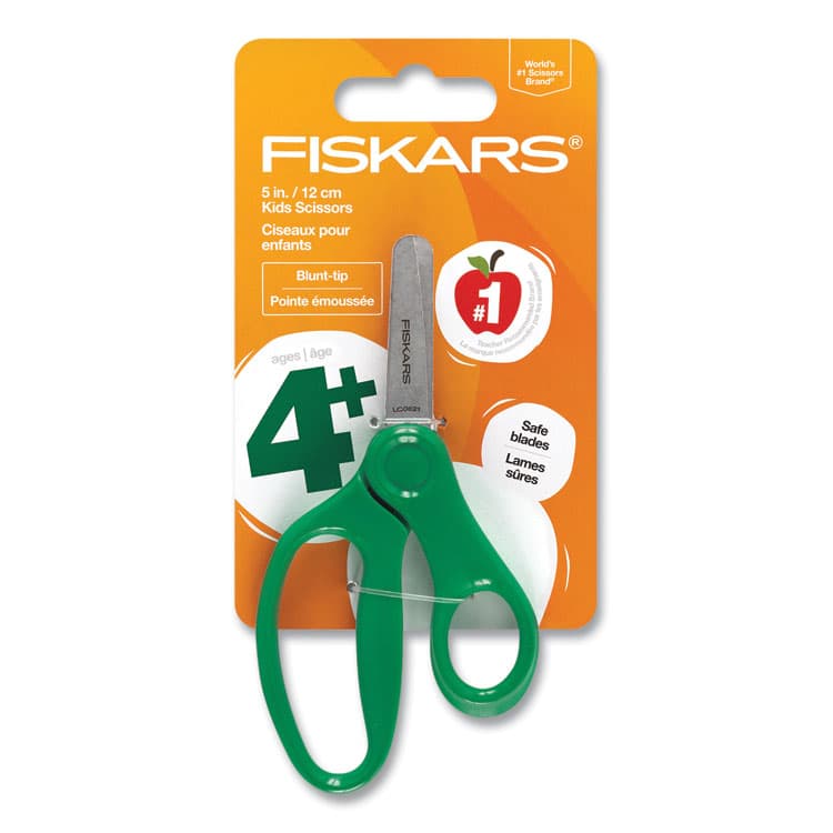 FISKARS MANUFACTURING CORP Kids Scissors, Rounded Tip, 5" Long, 1.75" Cut-Length, Straight Handle, Randomly Assorted Handle Color (FSK1067042) thumbnail 4