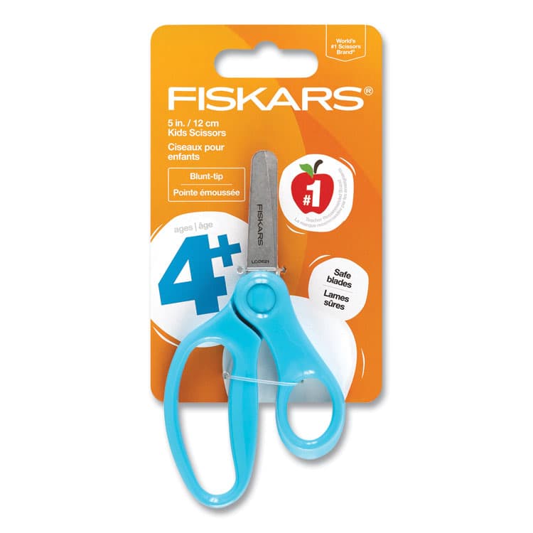 FISKARS MANUFACTURING CORP Kids Scissors, Rounded Tip, 5" Long, 1.75" Cut-Length, Straight Handle, Randomly Assorted Handle Color (FSK1067042) thumbnail 3