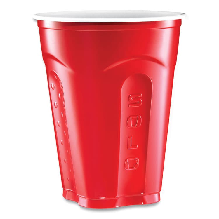 DART Squared Plastic Party Cups, 18 oz, Red, 240/Carton (SCCSQ182020004) thumbnail 2