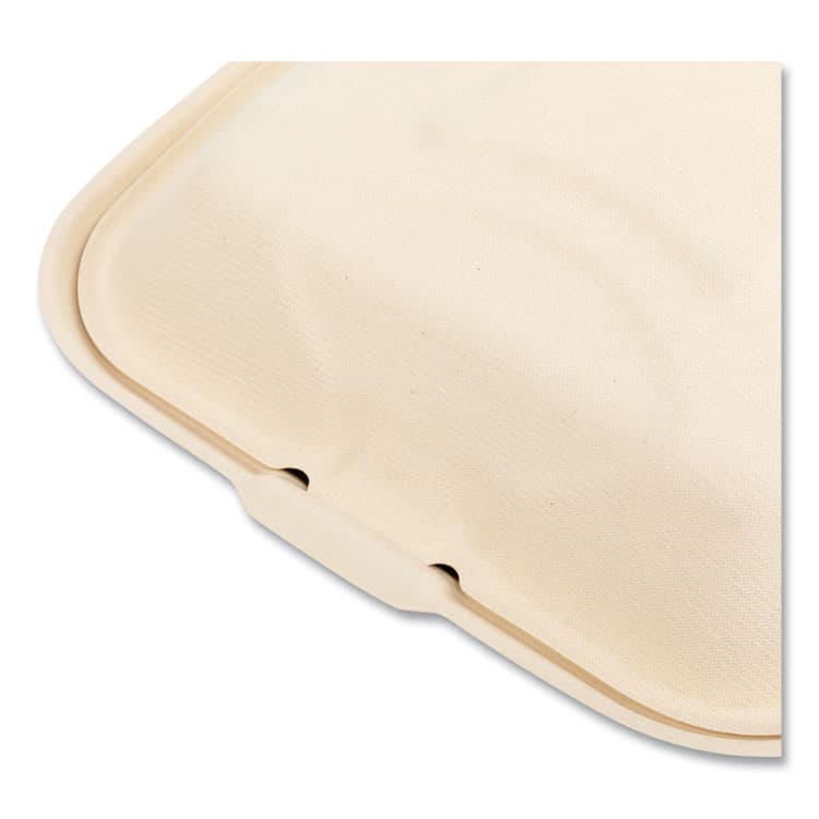 BOARDWALK Bagasse PFAS-Free Food Containers, 3 Compartments, 9 x 3.19 x 9, Tan, Sugarcane, 200/Carton (BWKHNGE3C9NPFA) thumbnail 4