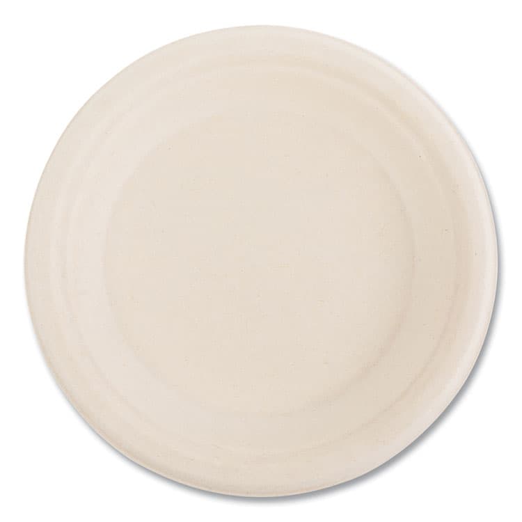 BOARDWALK Bagasse PFAS-Free Dinnerware, Plate, Sugarcane, 6" dia, Tan, 1,000/Carton (BWKPLATEWF6NPFA) thumbnail 2