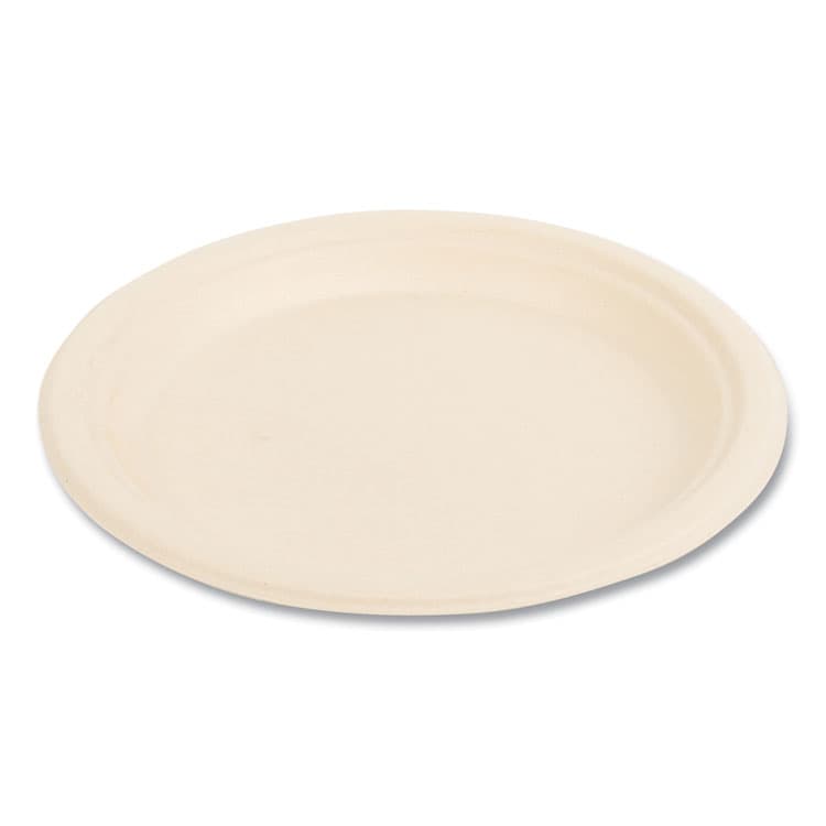 BOARDWALK Bagasse PFAS-Free Dinnerware, Plate, Sugarcane, 9" dia, Tan, 500/Carton (BWKPLATE9NPFA) thumbnail 2