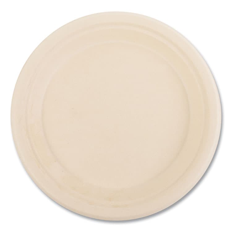 BOARDWALK Bagasse PFAS-Free Dinnerware, Plate, Sugarcane, 9" dia, Tan, 500/Carton (BWKPLATE9NPFA) thumbnail 3