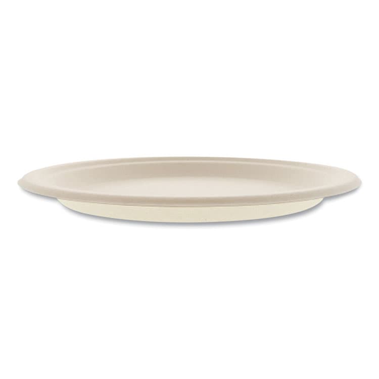 BOARDWALK Bagasse PFAS-Free Dinnerware, Plate, Sugarcane, 10" dia, Tan, 500/Carton (BWKPLATE10NPFA) thumbnail 4
