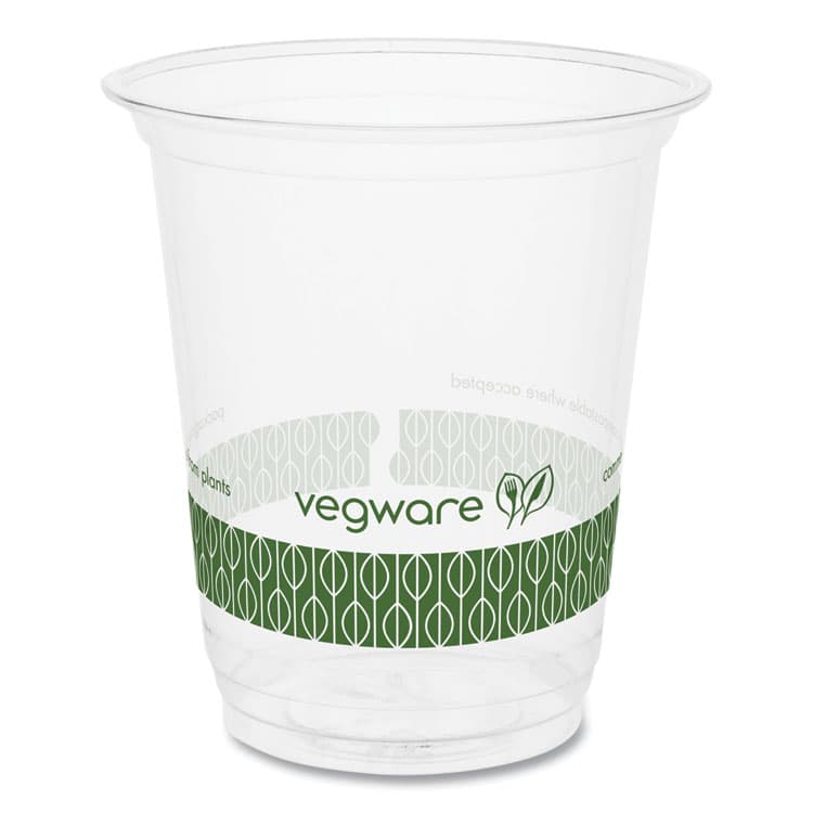 VEGWARE 76-Series Cold Cup, 7 oz, Plastic, Clear/Green, 1,000/Carton (VEGR200G)